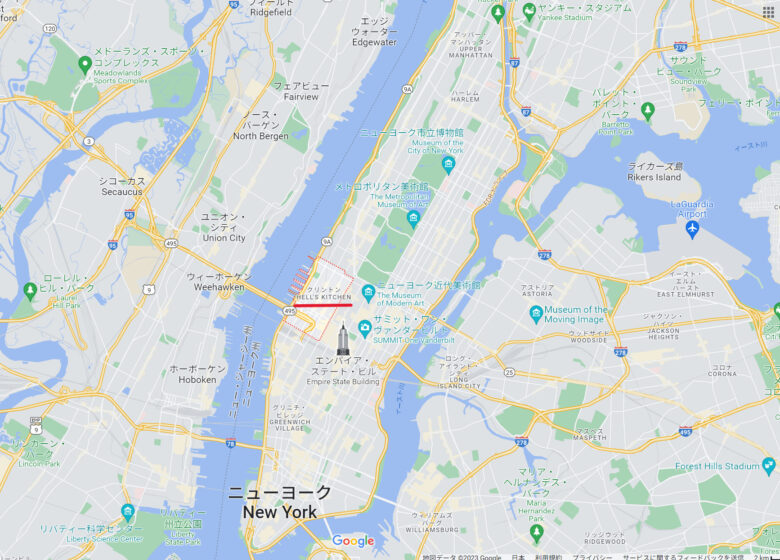 NYのアパートの地図（ニューヨーク）